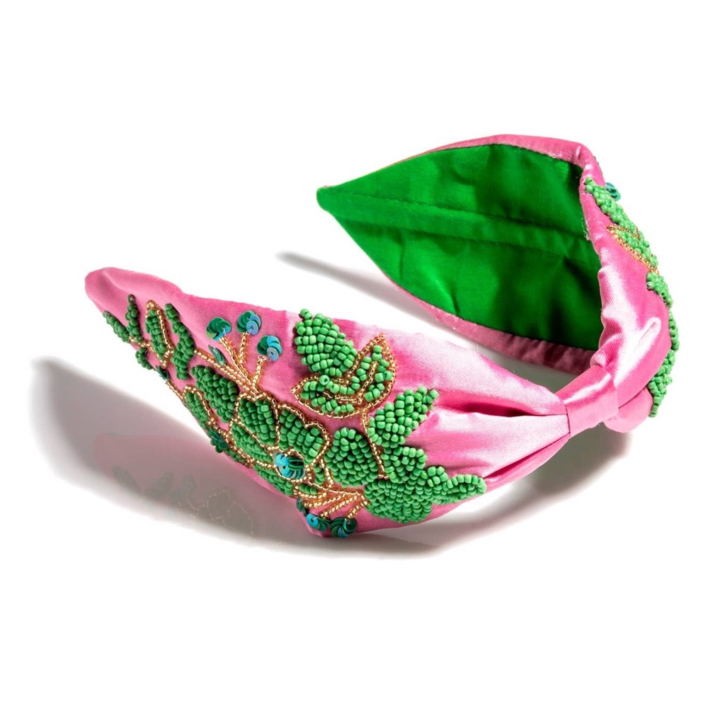 Pink Embellished Wide Headband